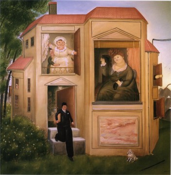 Fernando Botero œuvres - L’homme qui allait au bureau Fernando Botero